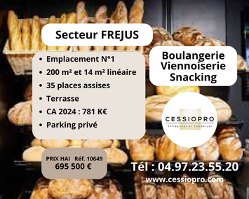 Vente - Boulangerie - Sandwicherie - Frejus (83600)