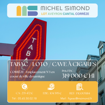 Vente - Tabac - Boulangerie - Pâtisserie - Librairie - Loto - Presse - Corrèze (19)