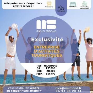 Vente - Agence de voyages - Alpes-Maritimes (06)