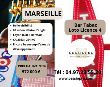 Vente - Bar - Tabac - Licence IV - Loto - Marseille 14ème (13014)