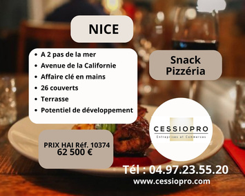 Vente - Restaurant rapide - Pizzeria - Snack - Nice (06200)