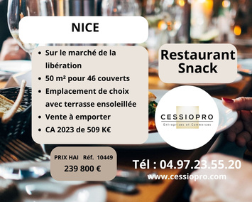 Vente - Restaurant - Restaurant rapide - Snack - Nice (06000)