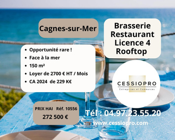 Vente - Brasserie - Restaurant - Licence IV - Cagnes-sur-Mer (06800)