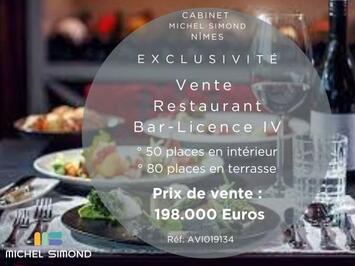 Vente - Bar - Brasserie - Restaurant - Licence IV - Gard (30)