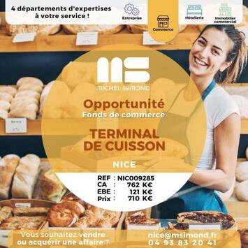 Vente - Restaurant rapide - Boulangerie - Pâtisserie - Terminal de cuisson - Alpes-Maritimes (06)