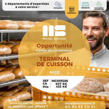 Vente - Restaurant rapide - Boulangerie - Pâtisserie - Terminal de cuisson - Alpes-Maritimes (06)