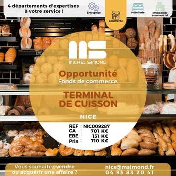 Vente - Restaurant rapide - Boulangerie - Pâtisserie - Terminal de cuisson - Alpes-Maritimes (06)