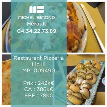 Vente - Restaurant - Pizzeria - Licence III - Hérault (34)