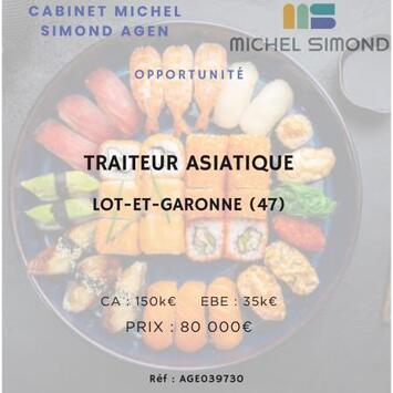 Vente - Restaurant à thème - Restaurant rapide - Snack - Traiteur - Vente à emporter - Lot-et-Garonne (47)