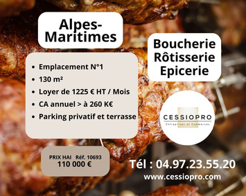 Vente - Boucherie - Rôtisserie - Alimentation - Epicerie - Mandelieu-la-Napoule (06210)