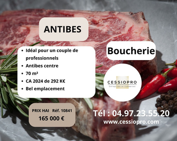Vente - Boucherie - Antibes (06600)