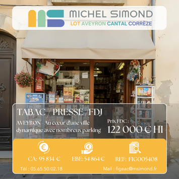 Vente - Tabac - Librairie - Loto - Presse - Aveyron (12)