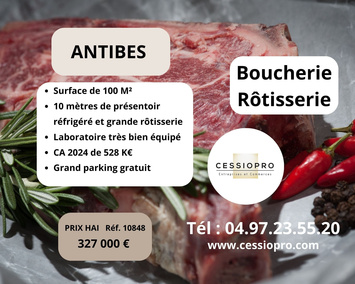 Vente - Boucherie - Rôtisserie - Antibes (06600)