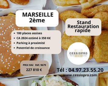 Vente - Restaurant rapide - Marseille 2ème (13002)