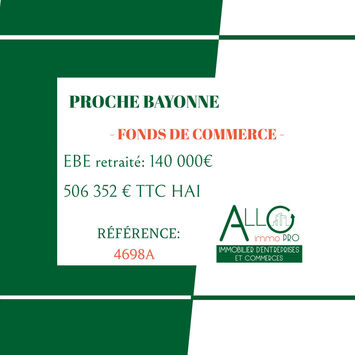 Vente - Boulangerie - Pâtisserie - Bayonne (64100)