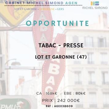 Vente - Tabac - Librairie - Loto - PMU - Presse - Lot-et-Garonne (47)