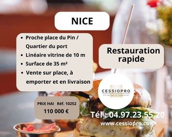 Vente - Restaurant rapide - Nice (06300)