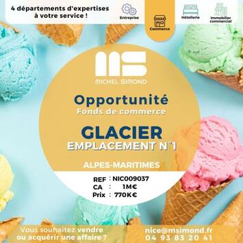 Vente - Restaurant - Glacier - Alpes-Maritimes (06)