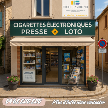 Vente - Tabac - Cigarettes électroniques - Librairie - Loto - Presse - Pyrénées-Orientales (66)