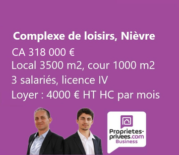 Vente - Licence IV - Complexe de Loisirs - Nièvre (58)