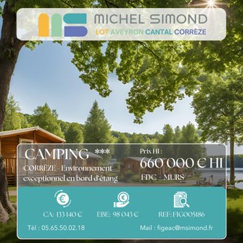 Vente - Hôtel - Camping - Corrèze (19)