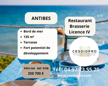 Vente - Brasserie - Restaurant - Licence IV - Antibes (06600)