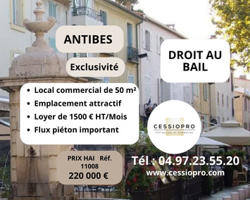 Location Local Commercial - Antibes (06600)
