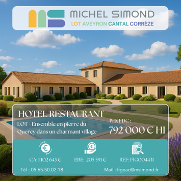 Vente - Hôtel - Restaurant - Service à la personne - Lot (46)