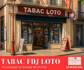 Vente - Tabac - FDJ - Librairie - Loto - Presse - Pyrénées-Orientales (66)