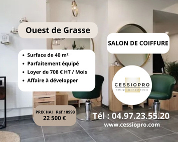 Vente - Salon de coiffure - Grasse (06130)