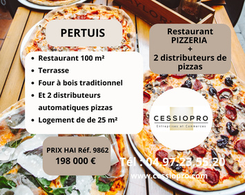 Vente - Restaurant - Pizzeria - Vente à emporter - Pertuis (84120)