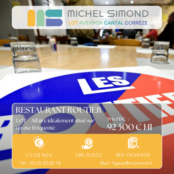 Vente - Restaurant - Restaurant routier - Lot (46)