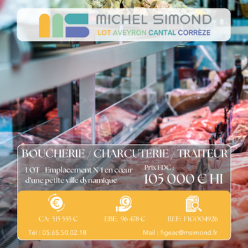 Vente - Boucherie - Charcuterie - Traiteur - Lot (46)