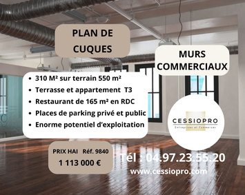 Vente de murs de boutique - Plan-de-Cuques (13380)
