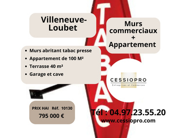 Vente de murs de boutique - Villeneuve-Loubet (06270)