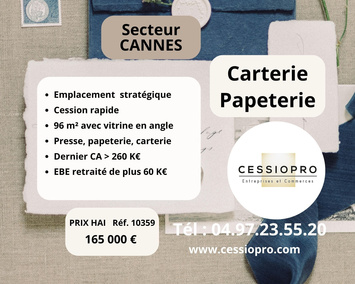 Vente - Cadeaux souvenirs - Papeterie - Presse - Cannes (06400)