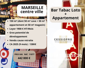 Vente - Bar - Tabac - Loto - Marseille 1er (13001)