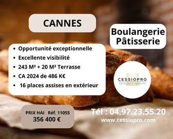 Vente - Boulangerie - Pâtisserie - Cannes (06400)