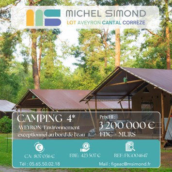 Vente - Bar - Hôtel - Camping - Gîte - Licence IV - Aveyron (12)