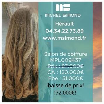 Vente - Salon de coiffure - Hérault (34)