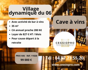 Vente - Bar - Cave à vins - Vins et spiritueux - Grasse (06130)