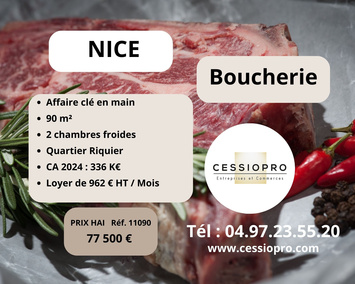 Vente - Boucherie - Nice (06300)