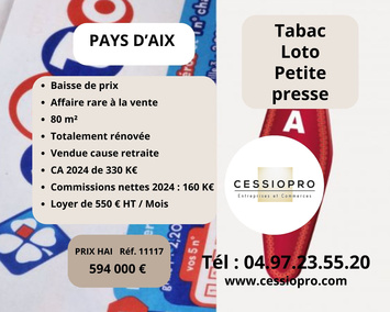 Vente - Tabac - Loto - PMU - Presse - Luynes (13080)