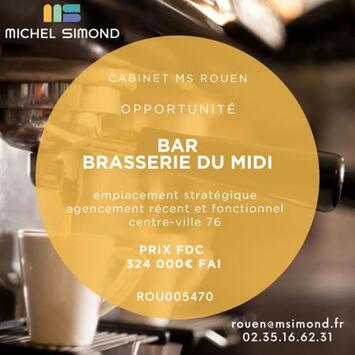 Vente - Bar - Brasserie - Restaurant - Restaurant du midi - Vente à emporter - Seine-Maritime (76)