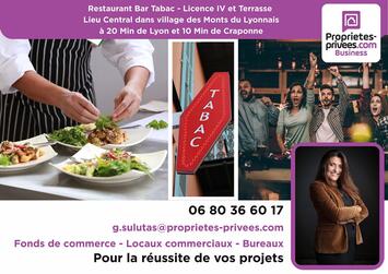 Vente - Bar - Restaurant - Tabac - Licence IV - Rhône (69)