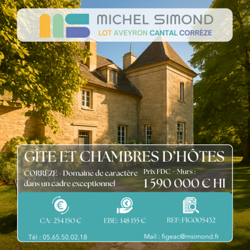 Vente - Bar - Hôtel - Restaurant - Gîte - Réception - Chocolaterie Chocolatier - Corrèze (19)