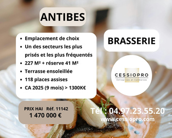 Vente - Brasserie - Antibes (06600)