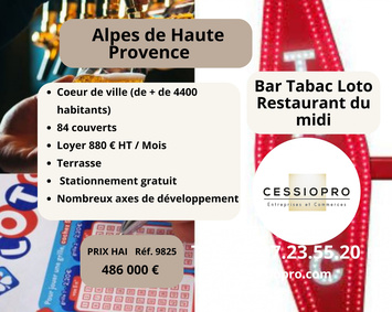 Vente - Bar - Restaurant - Restaurant du midi - Tabac - Loto - Sisteron (04200)