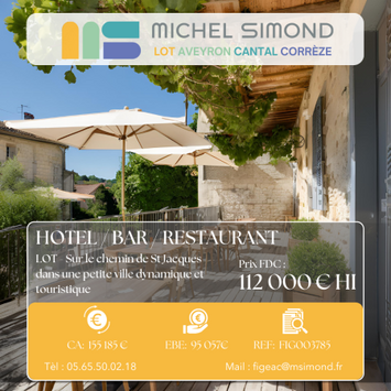 Vente - Bar - Brasserie - Hôtel - Restaurant - Lot (46)