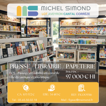 Vente - Tabac - Librairie - Papeterie - Presse - Lot (46)